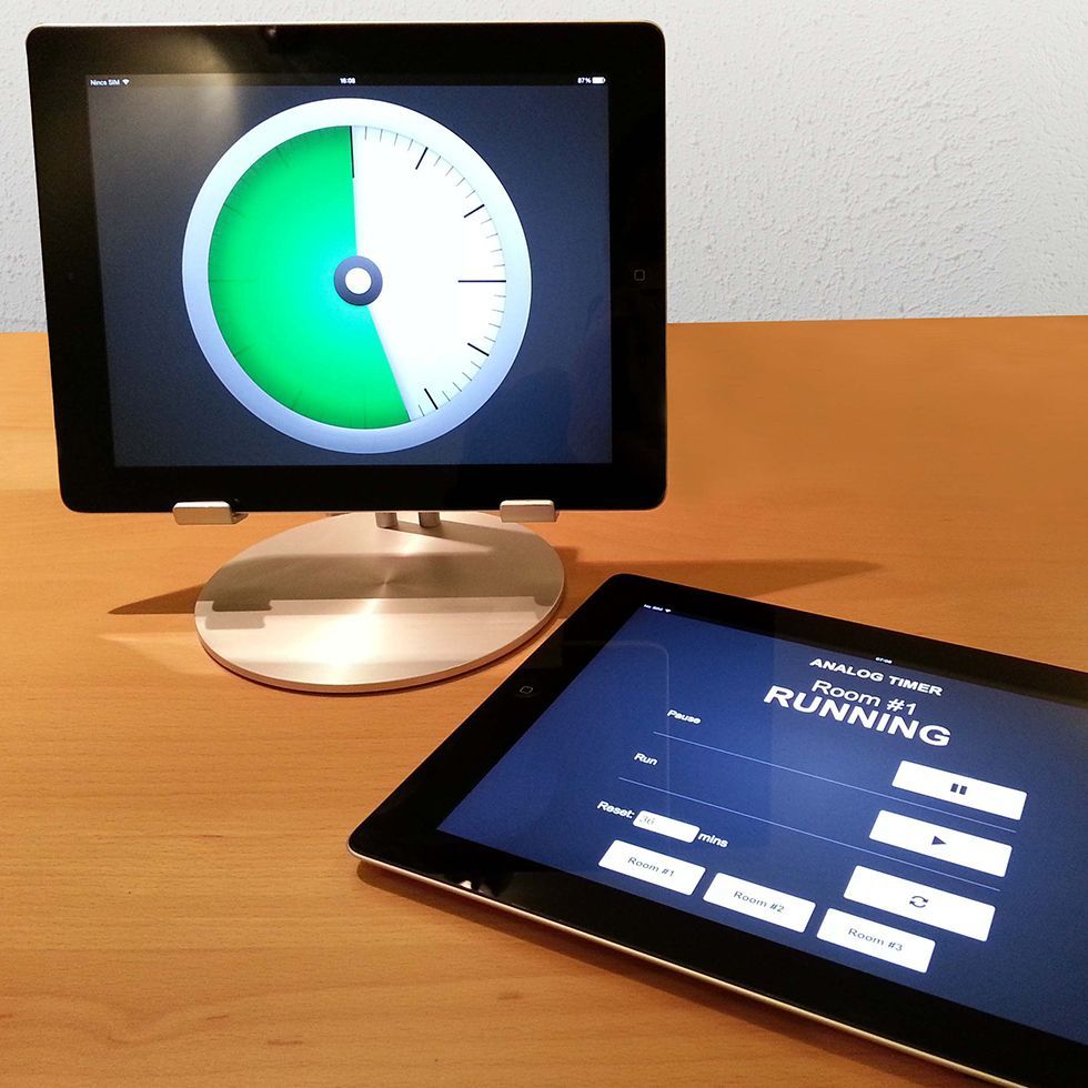 iPad timer for events for presenters with special needs