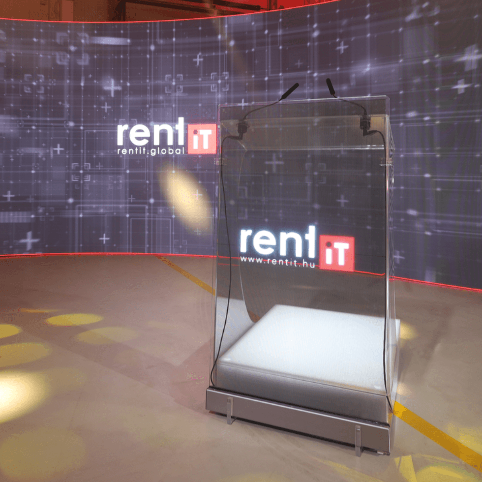 Átlátszó digitális okos holo-pulpitus bérlés