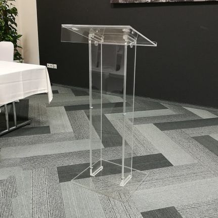 Transparent plexiglass lectern lectern